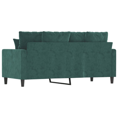 2-personers sofa 140 cm fløjl mørkegrøn