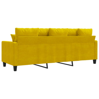 3-personers sofa 180 cm velour gul