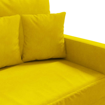 3-personers sofa 180 cm velour gul