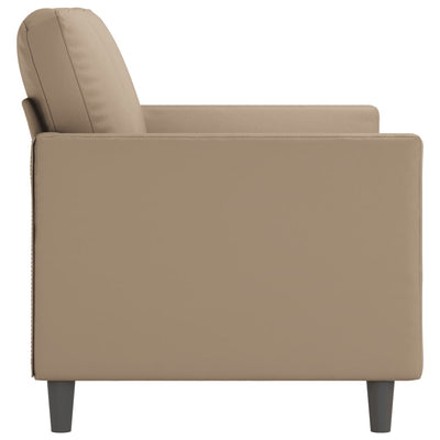 2-personers sofa 120 cm kunstlæder cappuccino