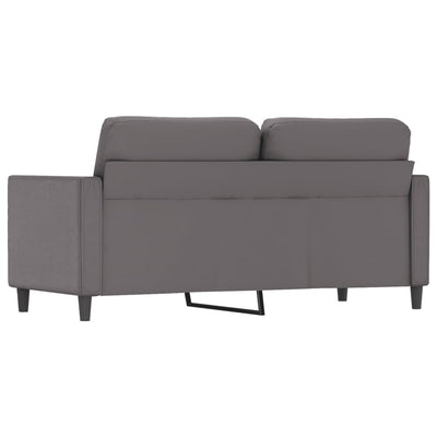 2-personers sofa 140 cm kunstlæder grå