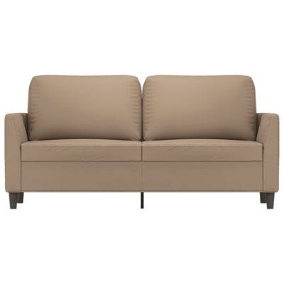 2-personers sofa 140 cm kunstlæder cappuccino