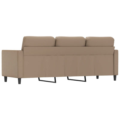 3-personers sofa 180 cm kunstlæder cappuccino