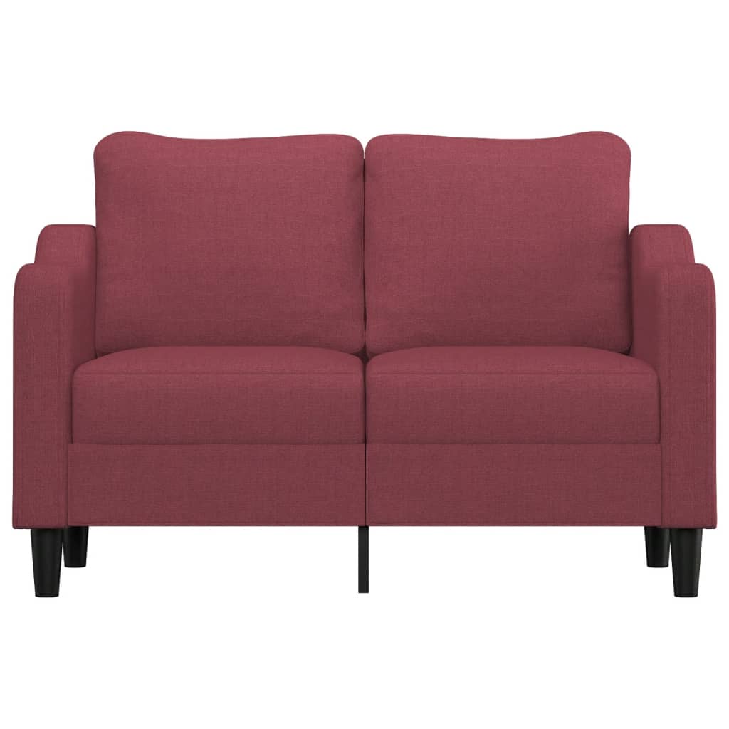 2-personers sofa 120 cm stof vinrød