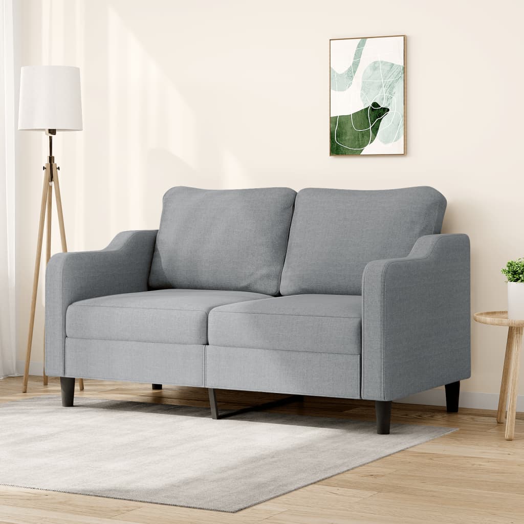 2-personers sofa 140 cm stof lysegrå