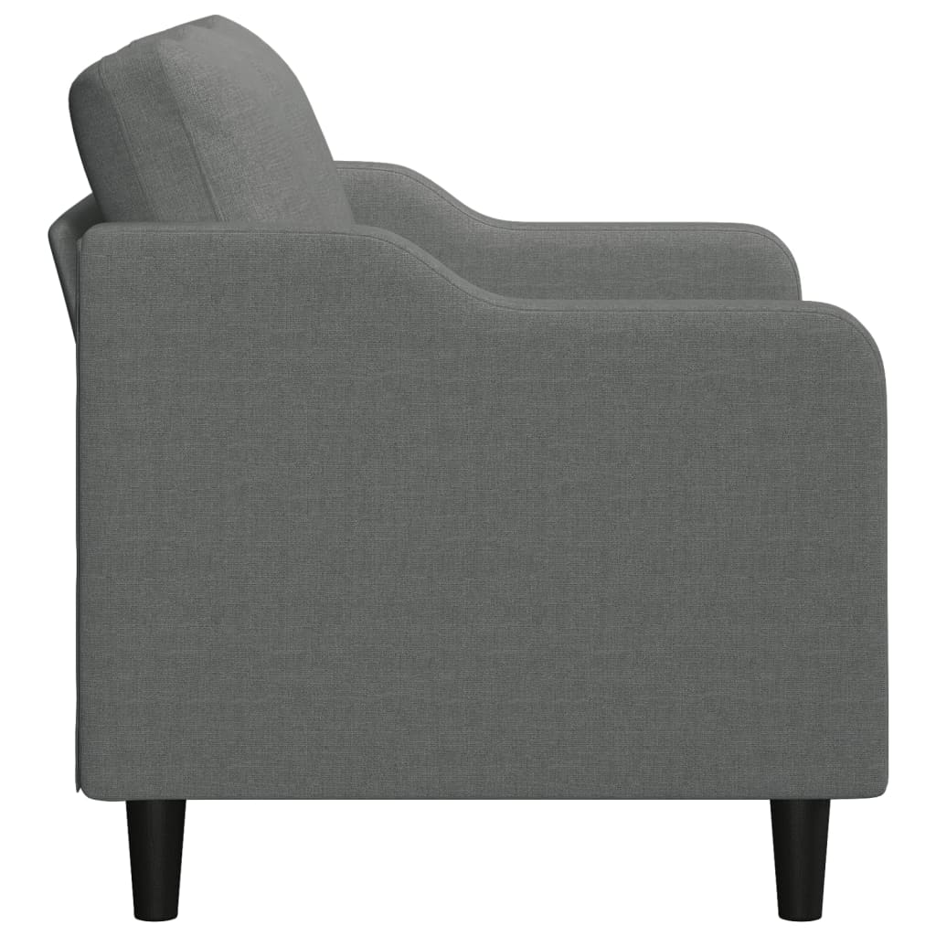 2-personers sofa 140 cm stof mørkegrå