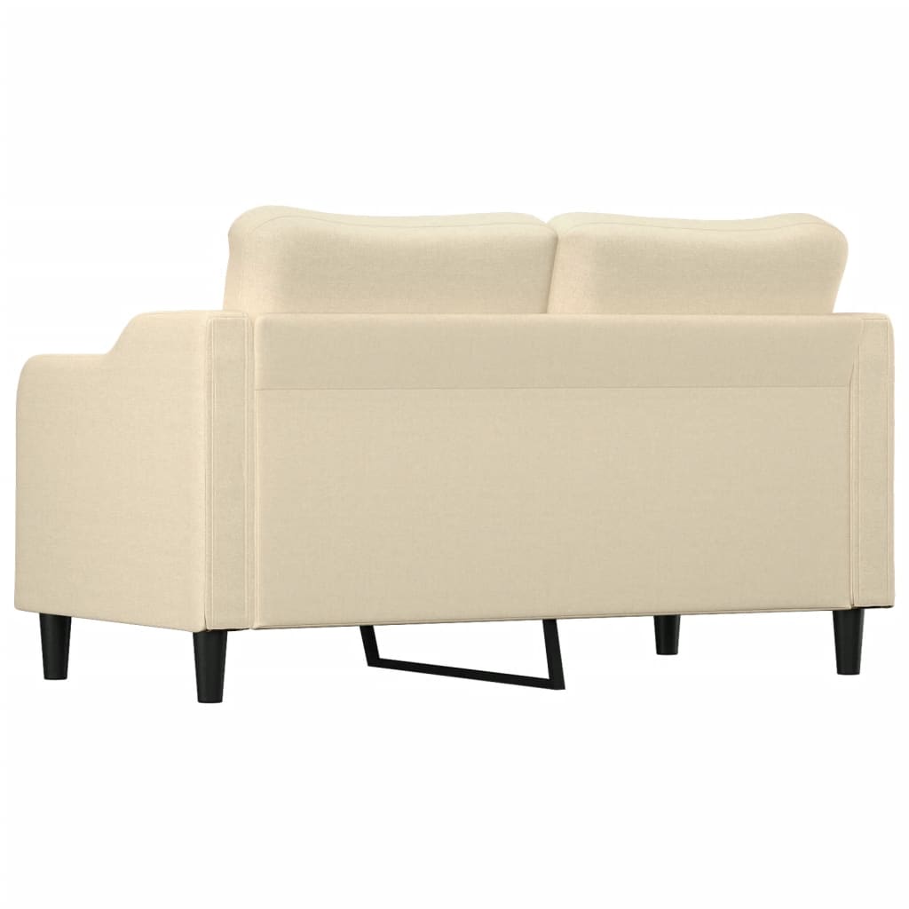 2-personers sofa 140 cm stof cremefarvet