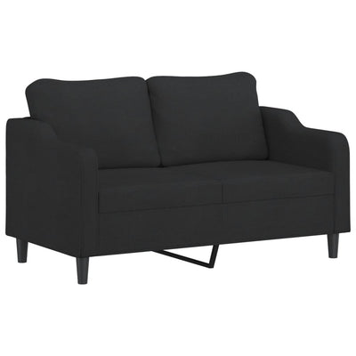 2-personers sofa 140 cm stof sort