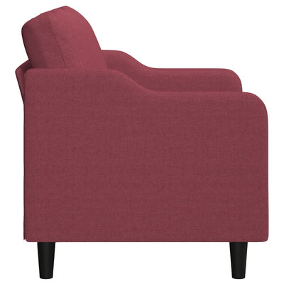 2-personers sofa 140 cm stof vinrød