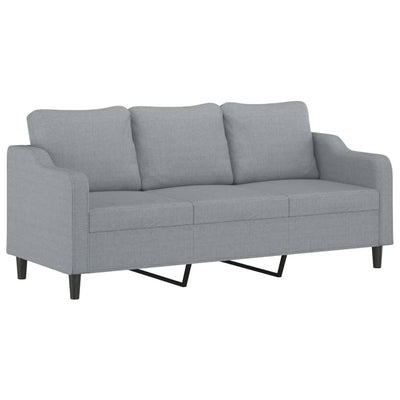 3-personers sofa 180 cm stof lysegrå