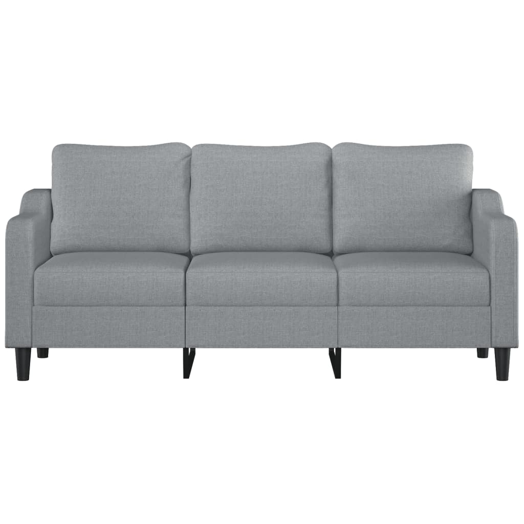 3-personers sofa 180 cm stof lysegrå