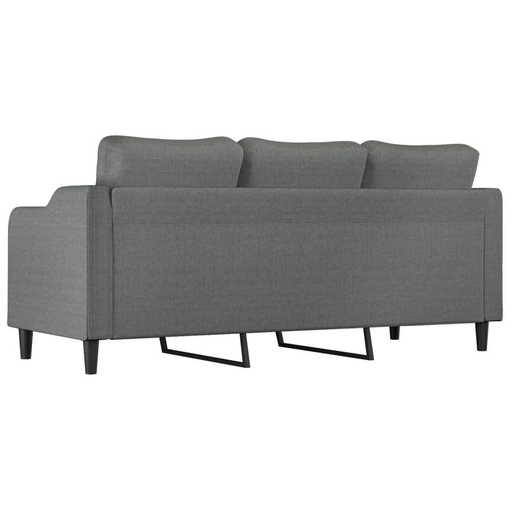 3-personers sofa 180 cm stof mørkegrå