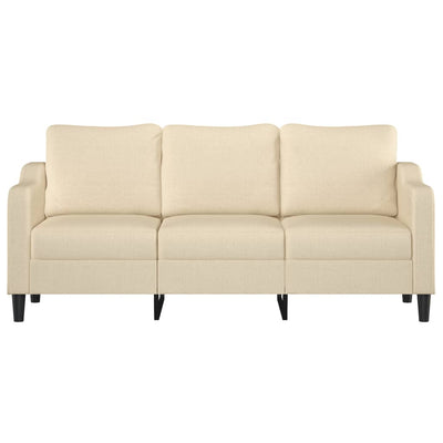 3-personers sofa 180 cm stof cremefarvet