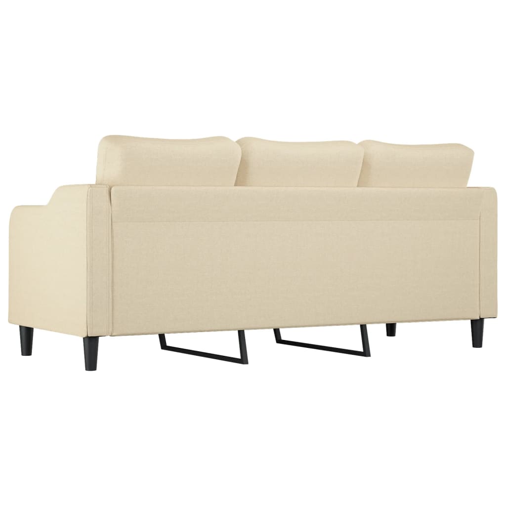 3-personers sofa 180 cm stof cremefarvet