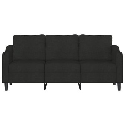 3-personers sofa 180 cm stof sort