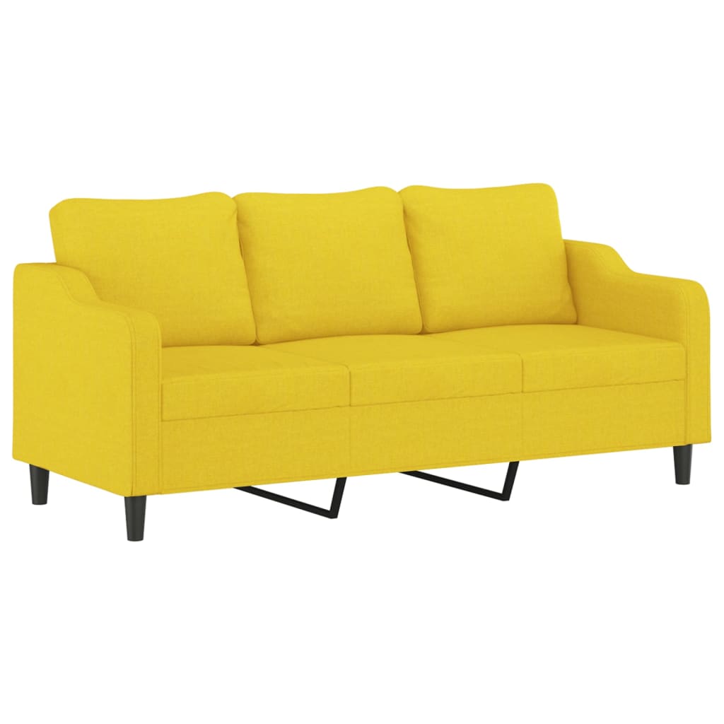 3-personers sofa 180 cm stof lysegul