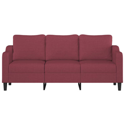 3-personers sofa 180 cm stof vinrød