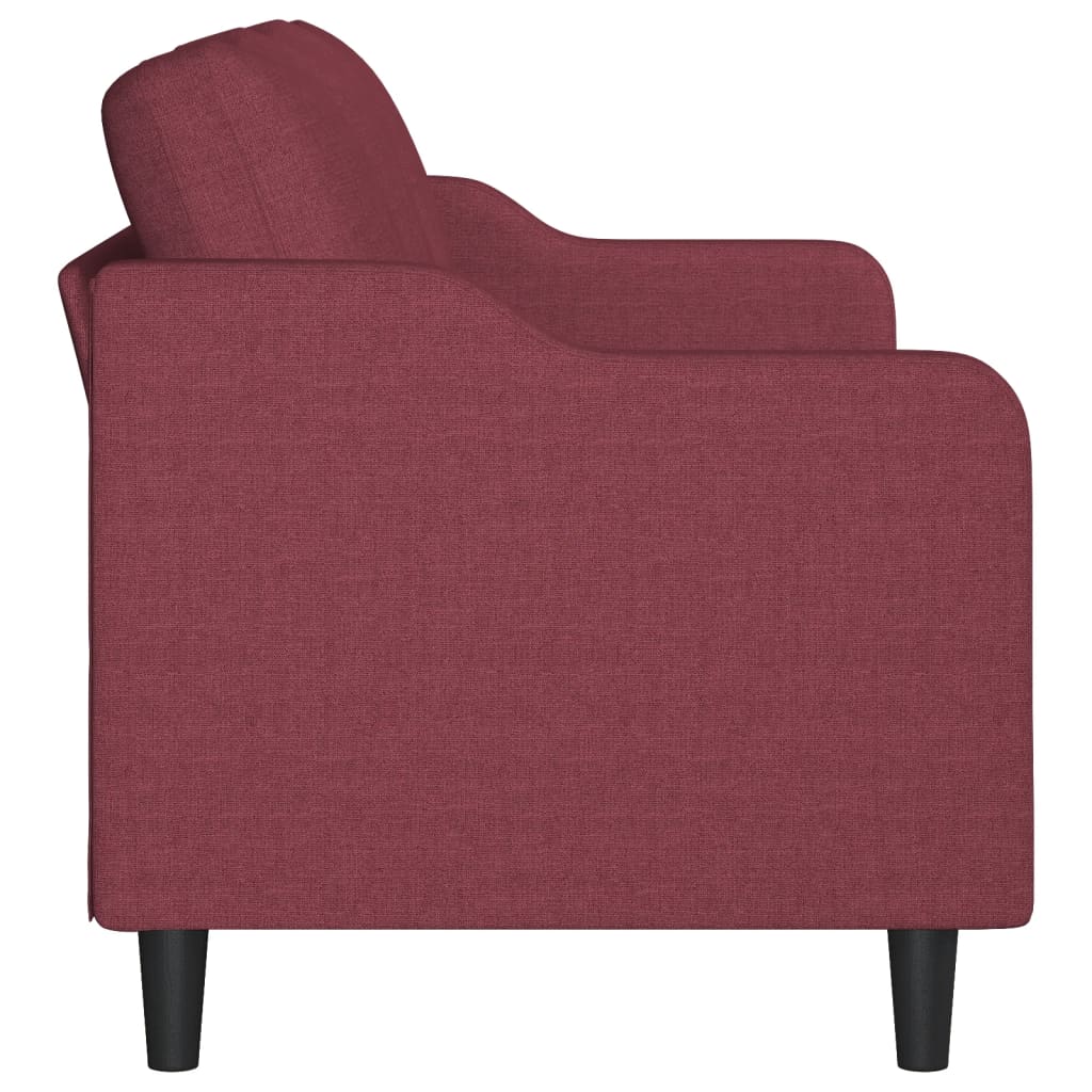 3-personers sofa 180 cm stof vinrød