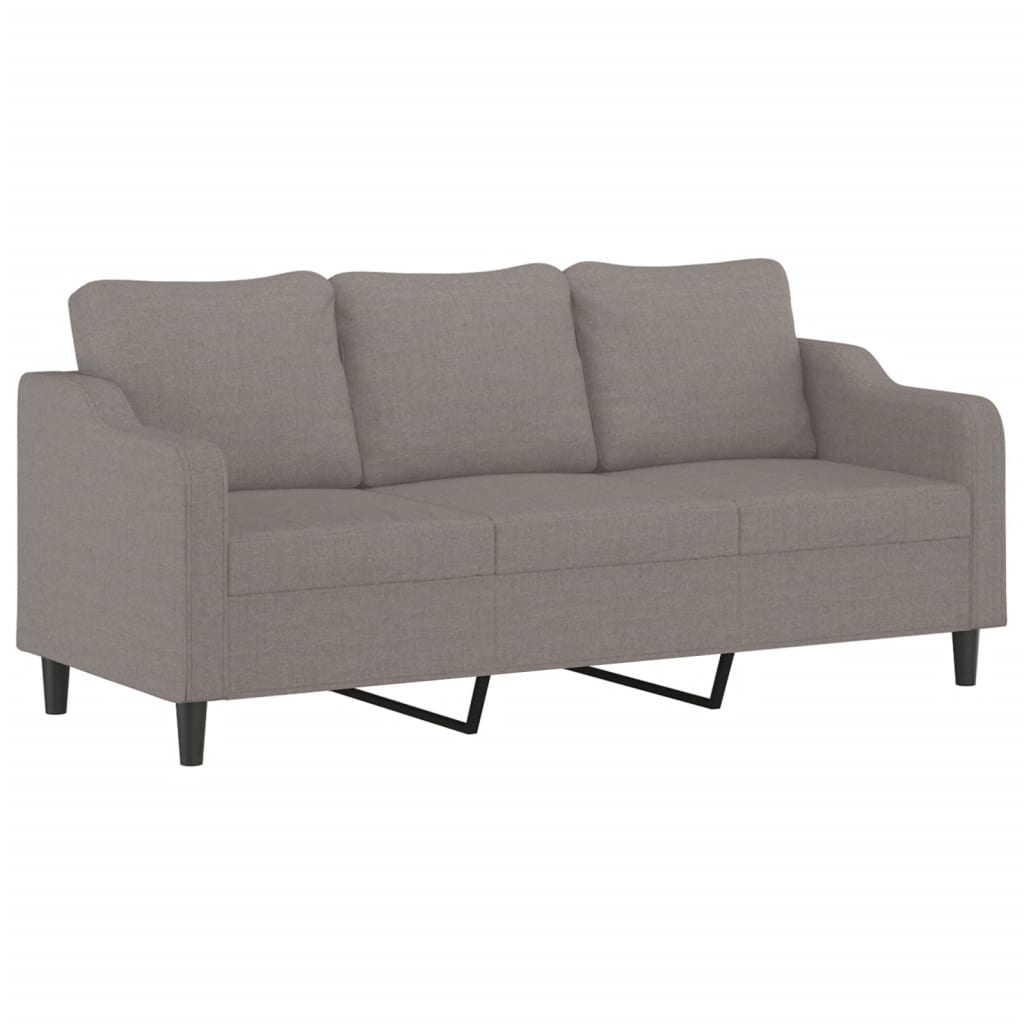 3-personers sofa 180 cm stof gråbrun