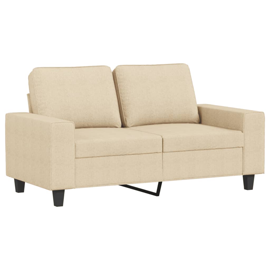 2-personers sofa 120 cm stof cremefarvet