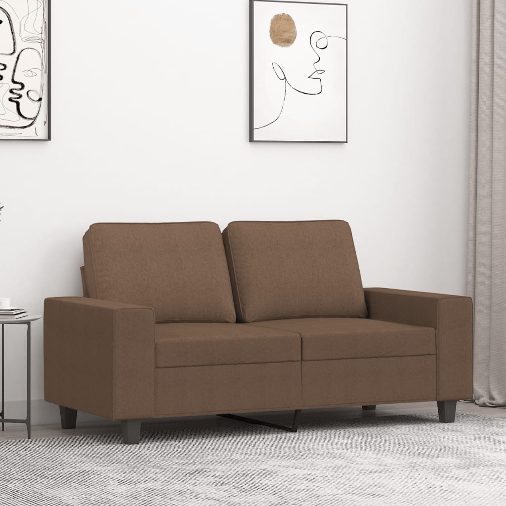 2-personers sofa 120 cm stof brun