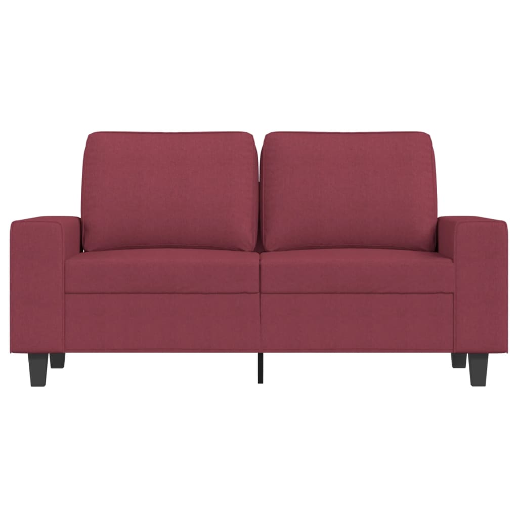 2-personers sofa 120 cm stof vinrød