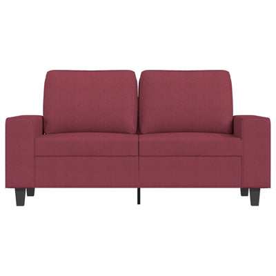 2-personers sofa 120 cm stof vinrød