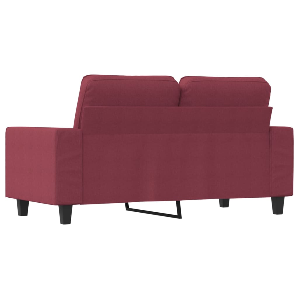 2-personers sofa 120 cm stof vinrød