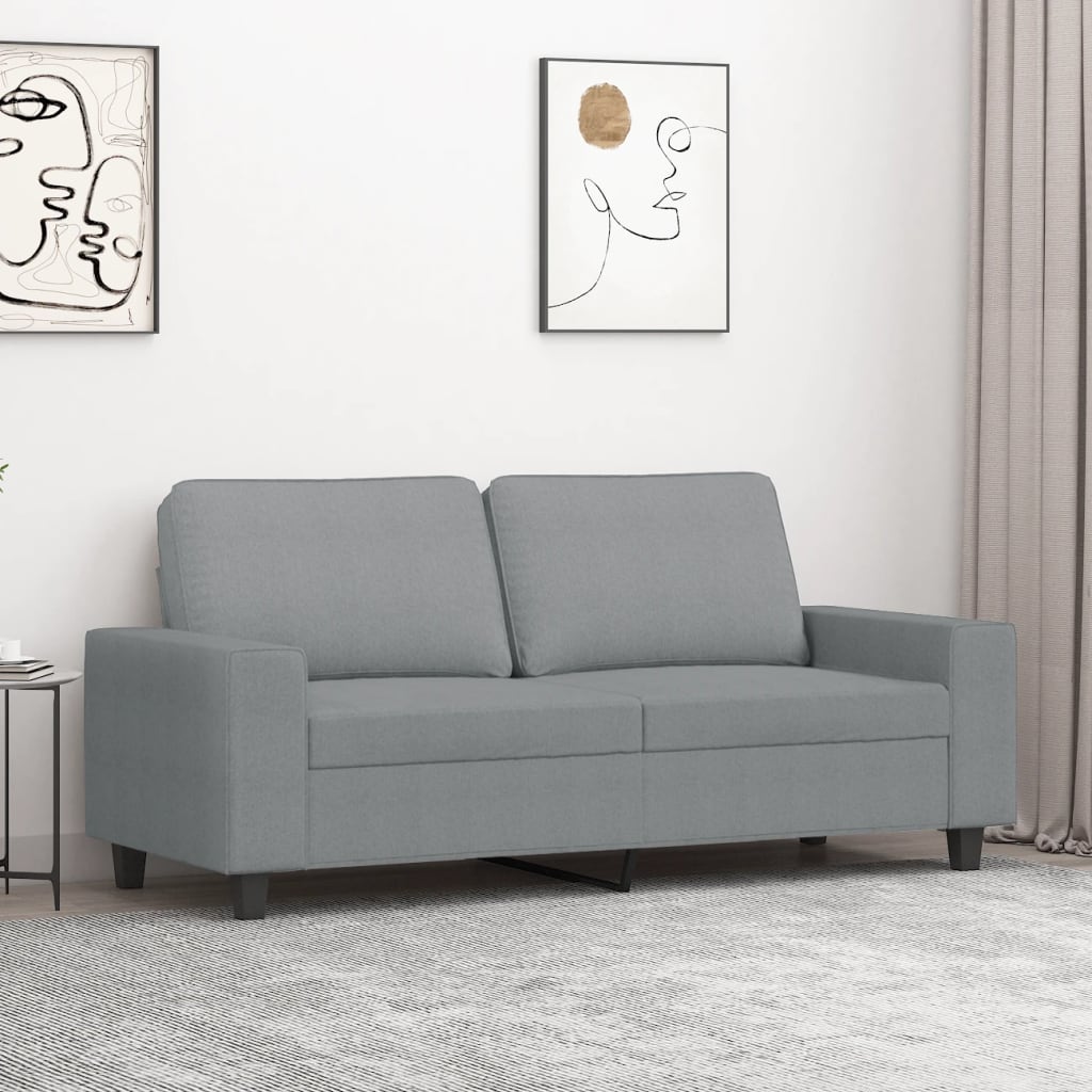 2-personers sofa 140 cm stof lysegrå