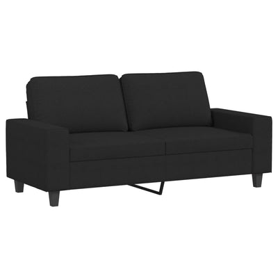 2-personers sofa 140 cm stof sort