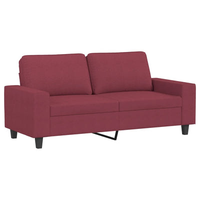 2-personers sofa 140 cm stof vinrød