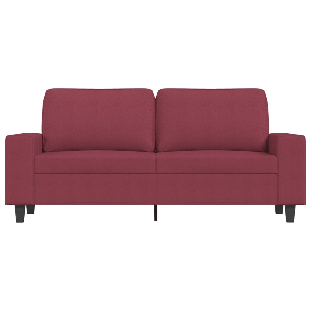 2-personers sofa 140 cm stof vinrød