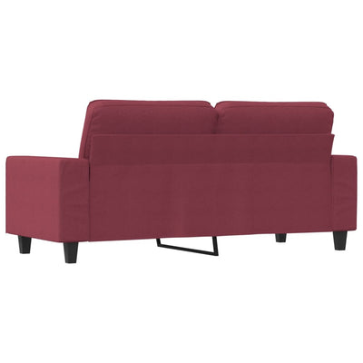 2-personers sofa 140 cm stof vinrød