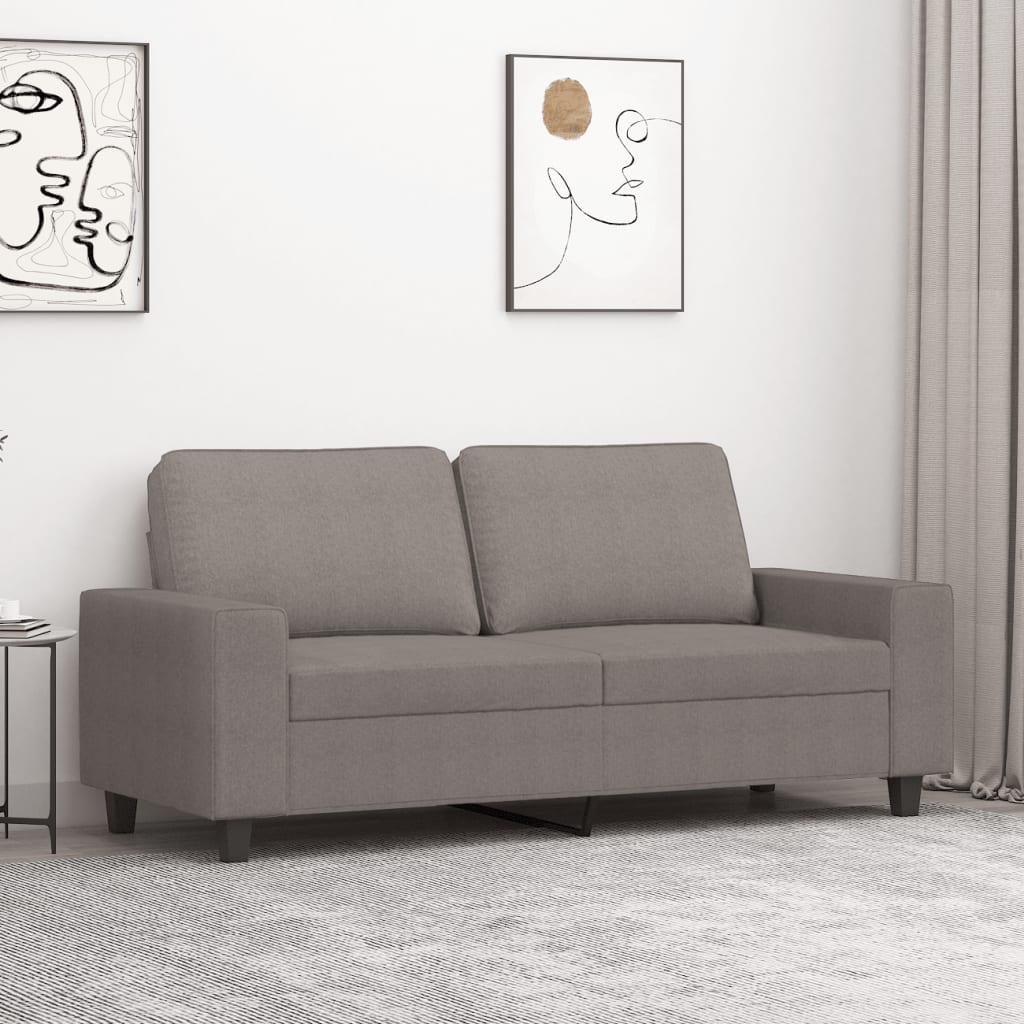 2-personers sofa 140 cm stof gråbrun