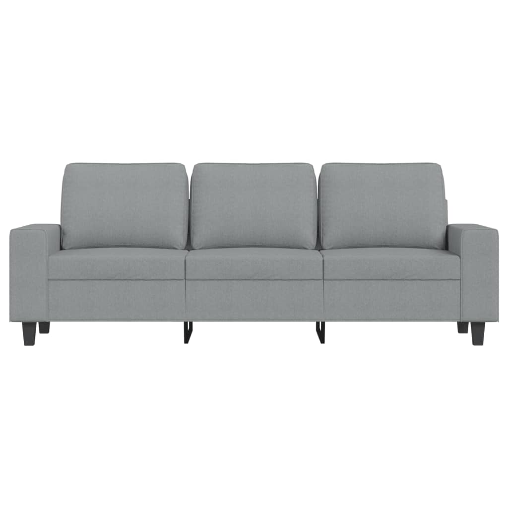 3-personers sofa 180 cm stof lysegrå