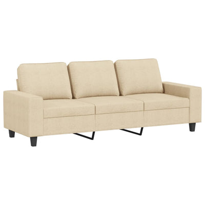 3-personers sofa 180 cm stof cremefarvet