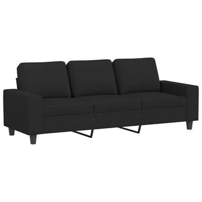 3-personers sofa 180 cm stof sort