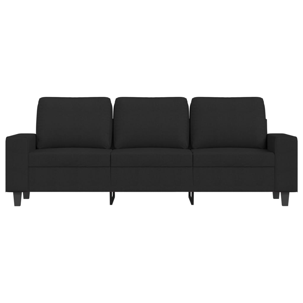 3-personers sofa 180 cm stof sort