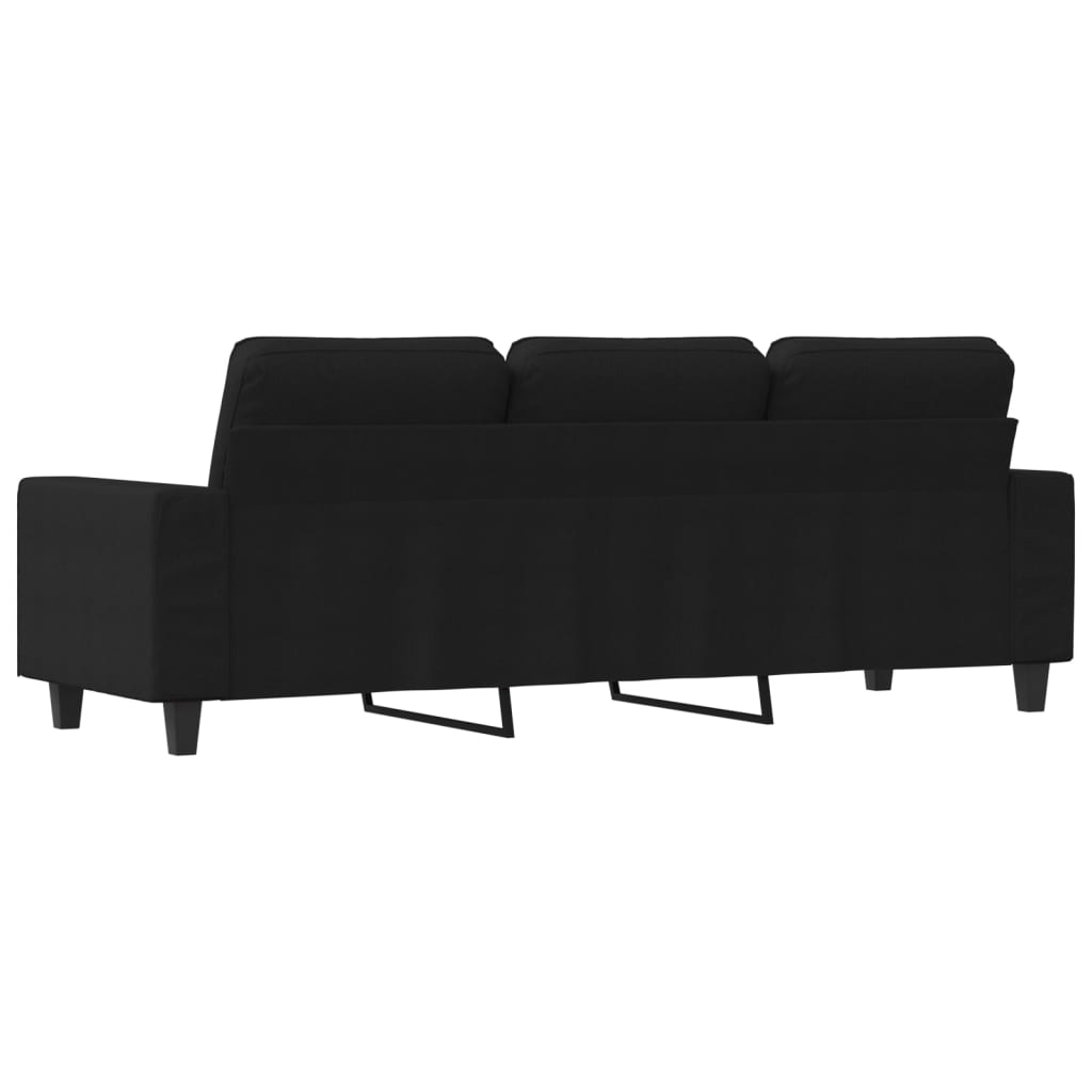 3-personers sofa 180 cm stof sort