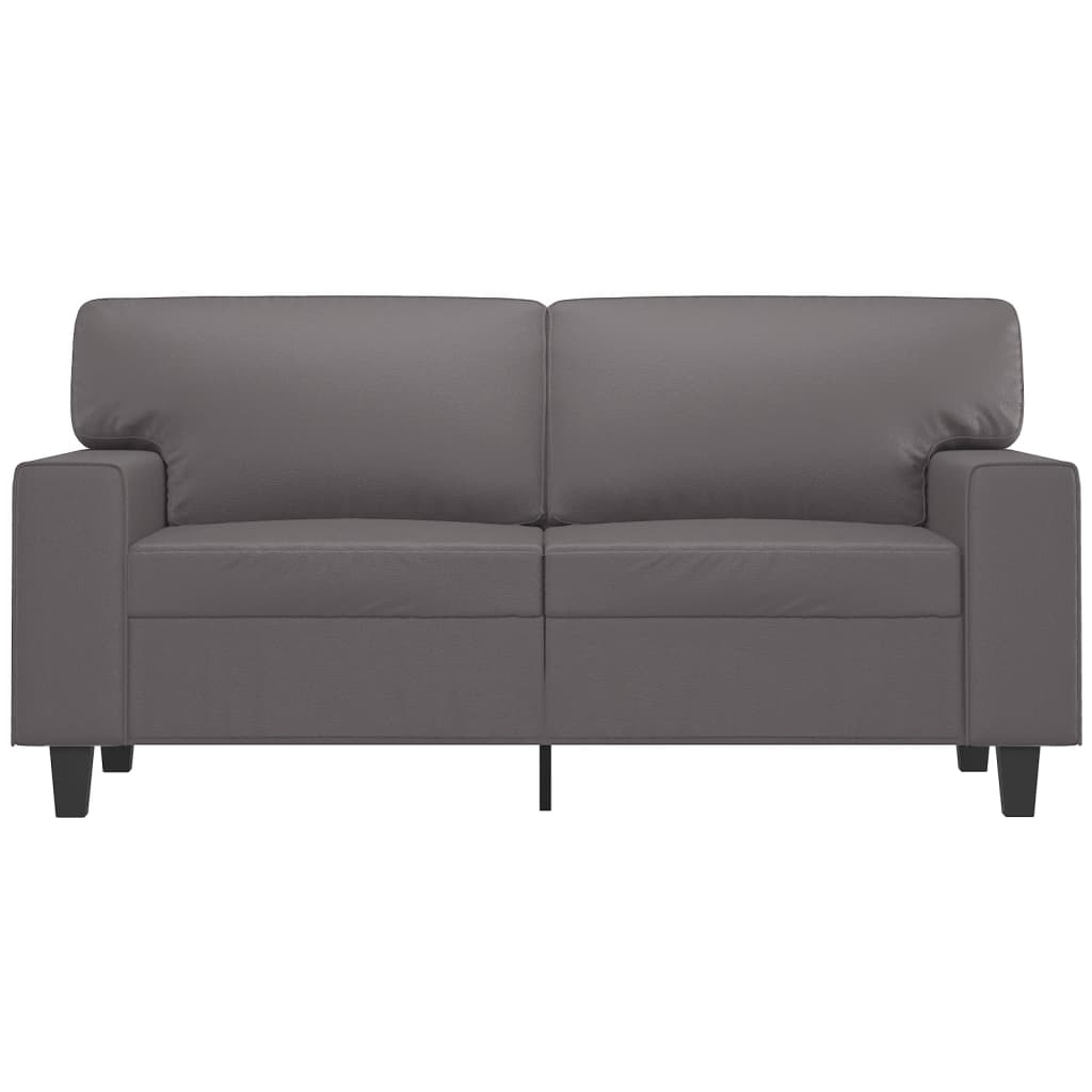 2-personers sofa 120 cm kunstlæder grå