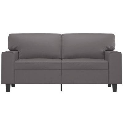 2-personers sofa 120 cm kunstlæder grå