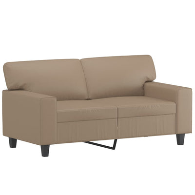 2-personers sofa 120 cm kunstlæder cappuccino