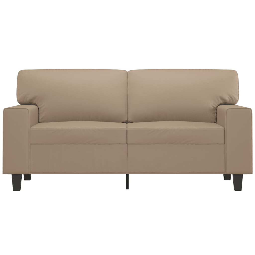 2-personers sofa 120 cm kunstlæder cappuccino