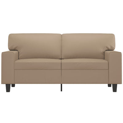 2-personers sofa 120 cm kunstlæder cappuccino