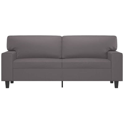 2-personers sofa 140 cm kunstlæder grå