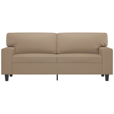 2-personers sofa 140 cm kunstlæder cappuccino