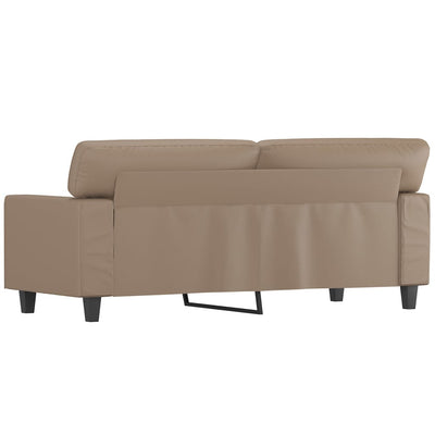 2-personers sofa 140 cm kunstlæder cappuccino