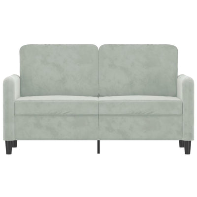 2-personers sofa 120 cm velour lysegrå