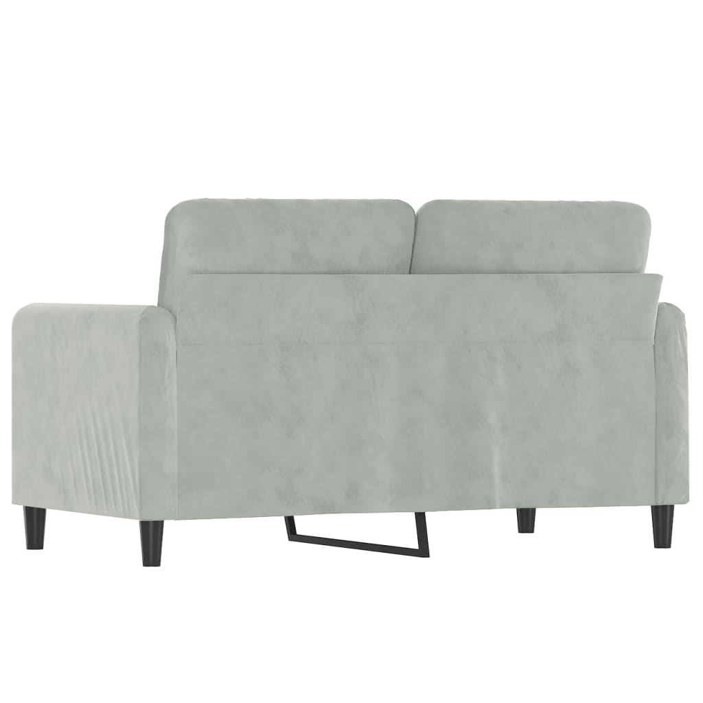 2-personers sofa 120 cm velour lysegrå