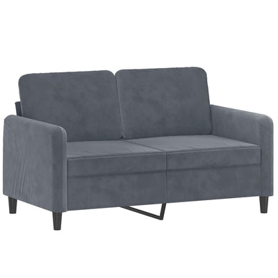 2-personers sofa 120 cm velour mørkegrå